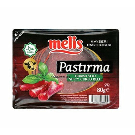 Melis Sliced Pastrami - Turkish Beef Bacon (Dilimli Pastirma) 80g