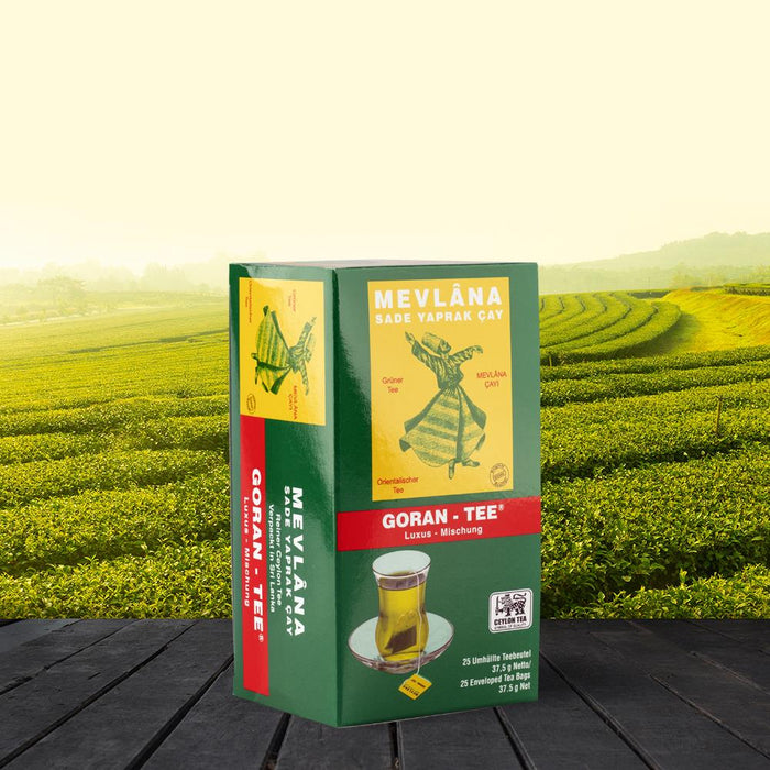 Mevlana Goran Ceylon Green Tea (Seylon Yesil Poset Cay) 25 Packs