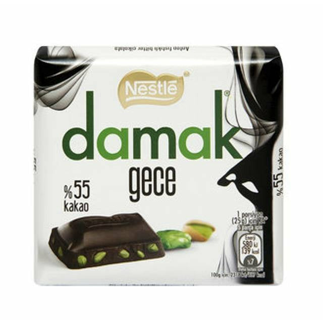 Nestle Damak Gece Dark Pistachio Chocolate 60g | Best Grocery