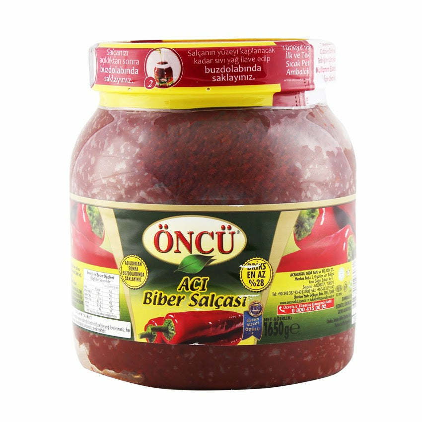 Oncu Aci Biber Salcasi Hot Pepper Paste 1650g | Best Grocery