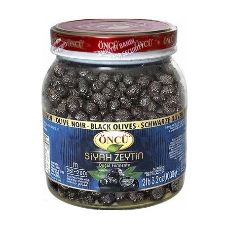 Oncu Siyah Zeytin Natural Fermented Black Olives M 1000g | Best Grocery