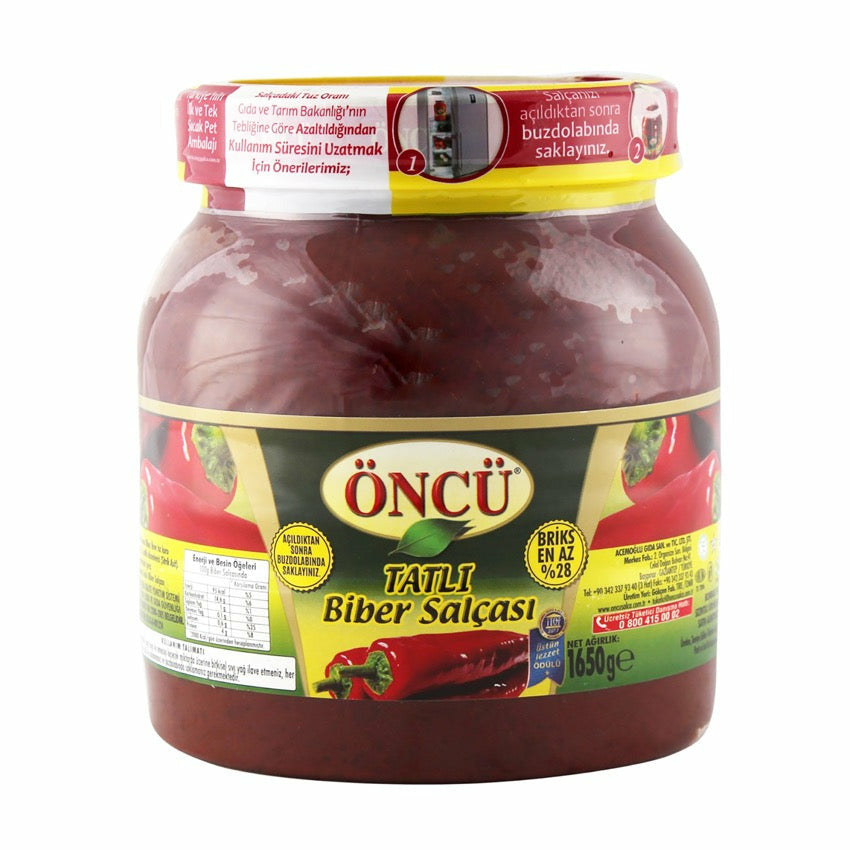 Oncu Tatli Biber Salcasi Mild Pepper Paste 1650g | Best Grocery