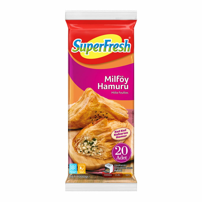 Superfresh Milfoy Puff Pastry 20 Pcs 1 Kg