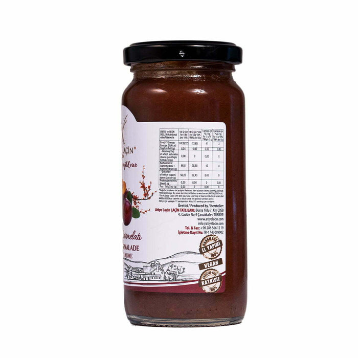 Atiye Lacin Red Plum Marmalade Homemade Natural (Kirmizi Erik Marmelati Ev Yapimi Dogal)  250 Gr