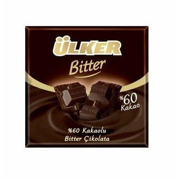 Ulker Bitter 60 Percent Dark Chocolate Bar 60g | Best Grocery
