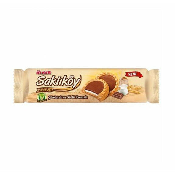 Ulker Saklikoy Chocolate Cream Biscuits (Cikolatali Kremali Biskuvi) 87 g